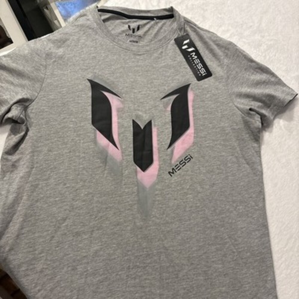 messi collection shirt, Large Ash Gray, Graphic Design, Messi Collection